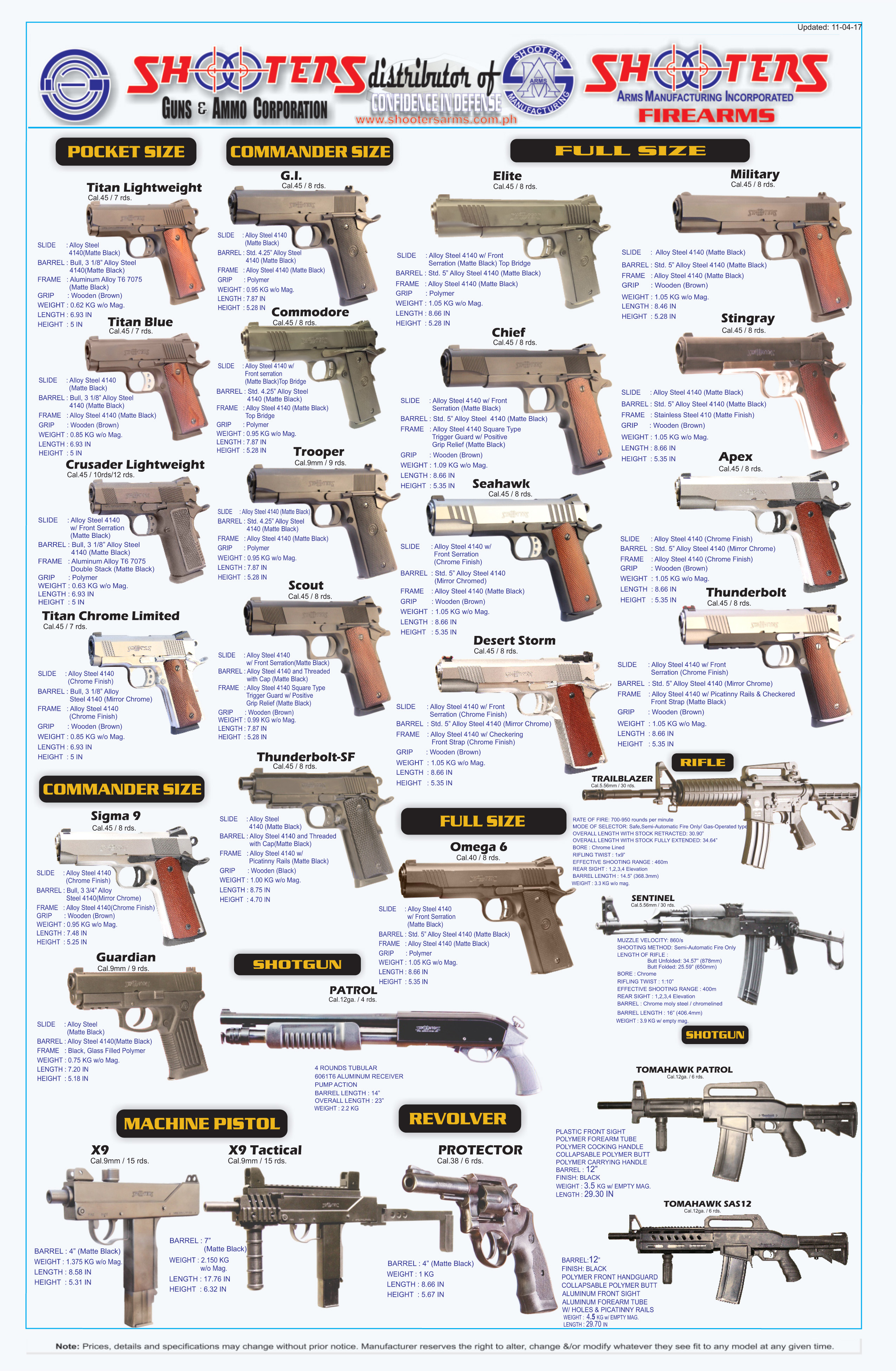 Shooters Arms Manufacturing Incorporated - Catalogs